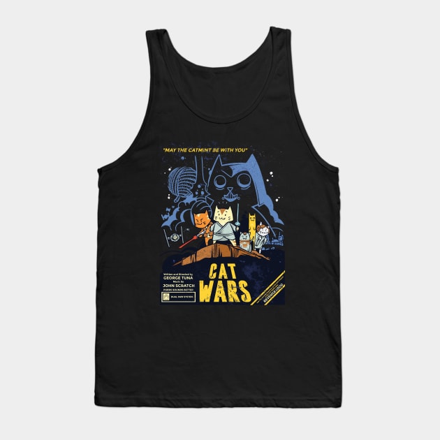 Cat Wars: Revenge of The Dog Tank Top by valival